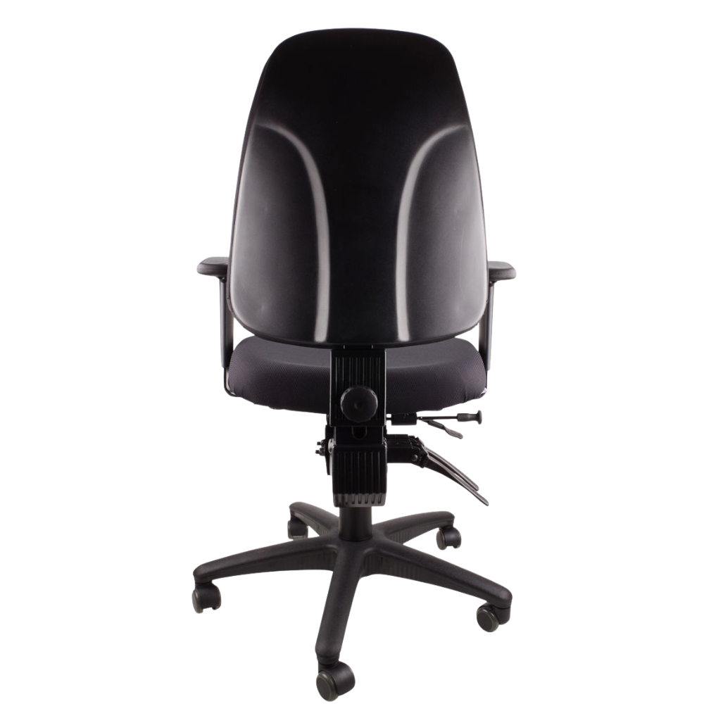 Endeavour 103 in Black PU Office Chair, rear view