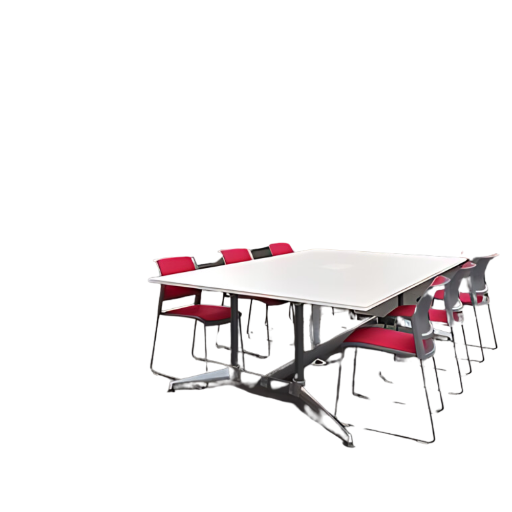 Modulas Boardroom Table with Local made Rectangular Top