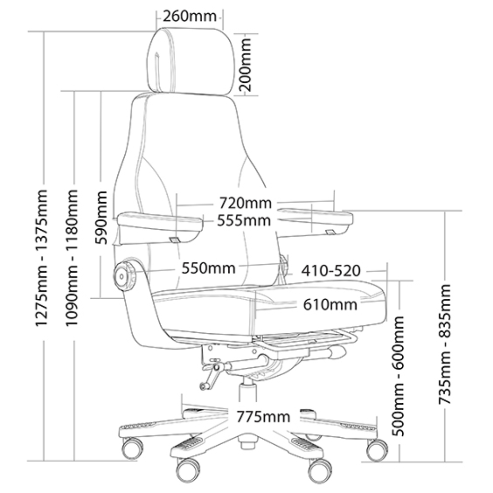 Stanza Office Chair, detail view