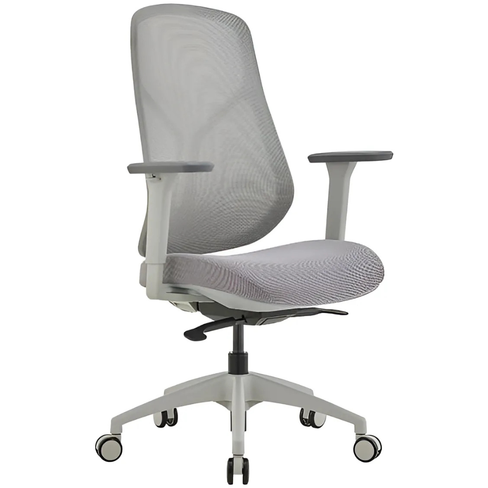 IVORY EXECUTIVE MESH CHAIR, angled view