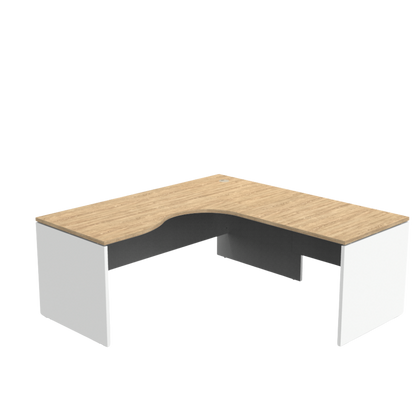 Display Aspire Ergocurve Workstation with 2 sets of mobile drawers.