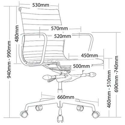 Volt medium back Office Chair, angled view