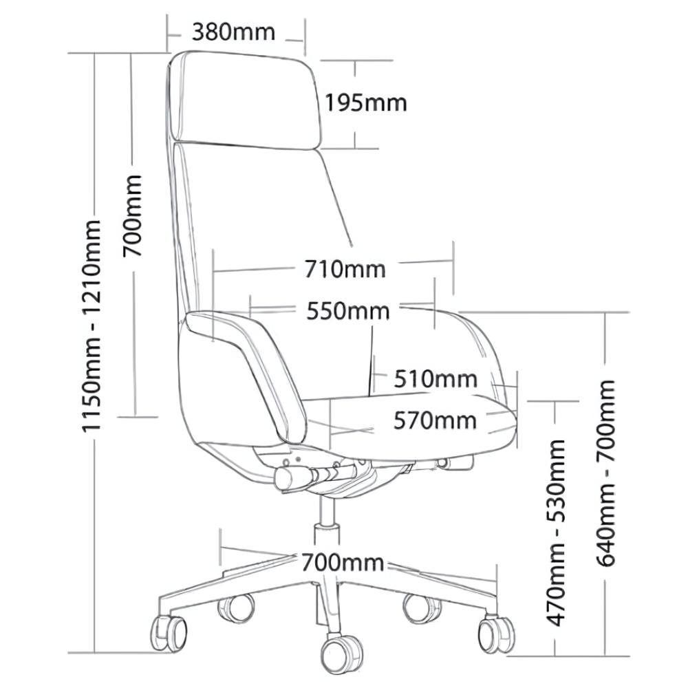 CAPTAIN EXECUTIVE CHAIR, detail view