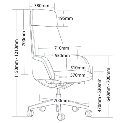 CAPTAIN EXECUTIVE CHAIR, detail view