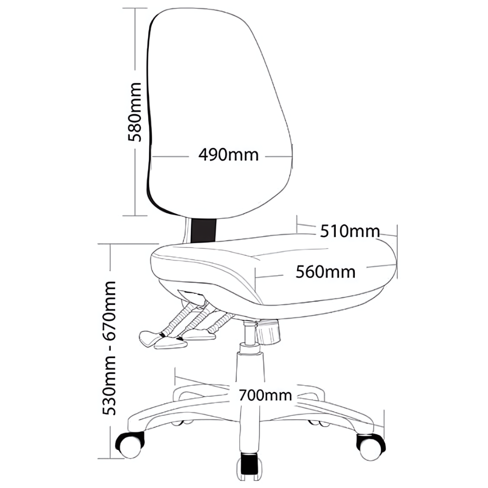 Clinton High Back TR600 Chair, detail view