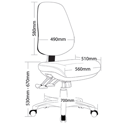 Clinton High Back TR600 Chair, detail view