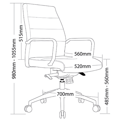 Cruz Low Back Office Chair, angled view