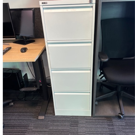 Go 4 Drawer filing Cabinet White, X Display 1 Only