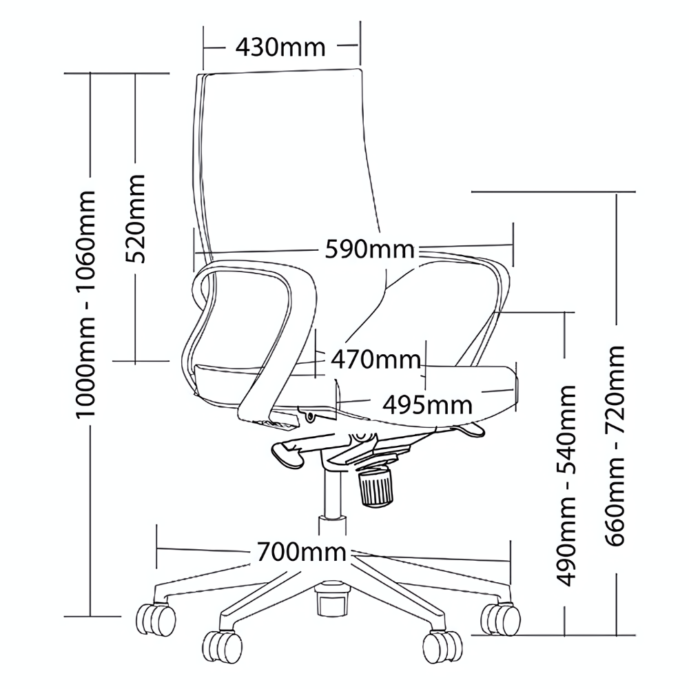 Gala Boardroom Chair, detail view