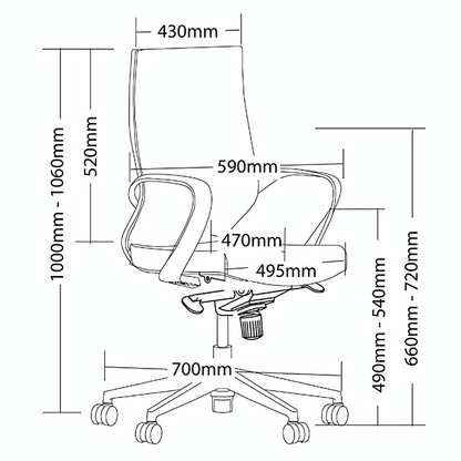 Gala Boardroom Chair, detail view