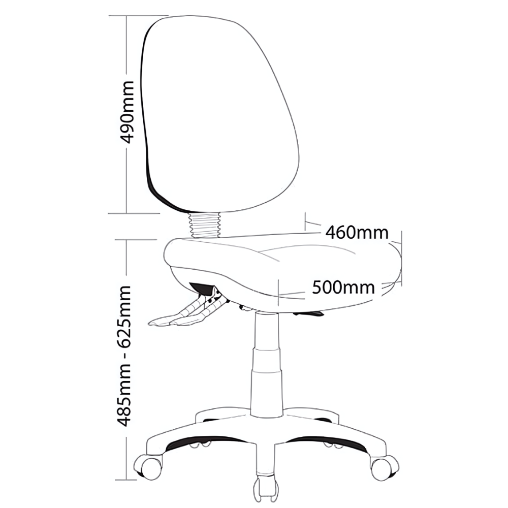 Harvey P350 High Back Chair, side view