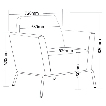 Jaden Range Office Chair, angled view