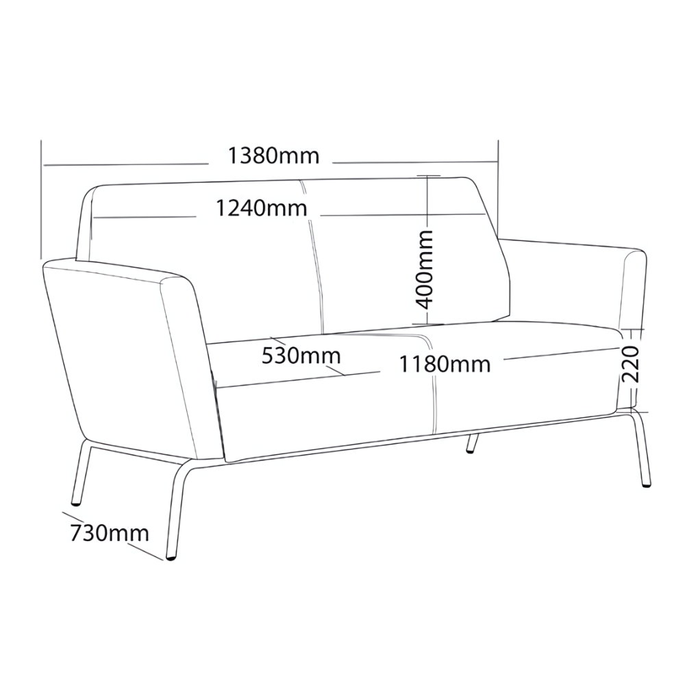 Jaden Range Office Chair, angled view