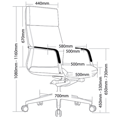 Select High Back Office Chair, detail view