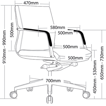 Select Low Back Office Chair, detail view