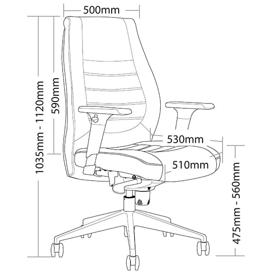Boston Low Back Office Chair, front view
